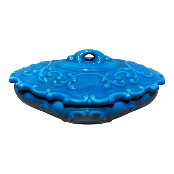 Vintage Hilliard Mold Ornate Lidded Trinket Dish - Picture 1 of 4